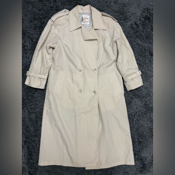 London Fog Trench Coat Size 8 Petite - Picture 1 of 8